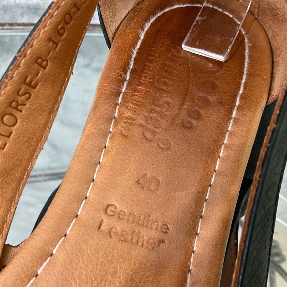 Spring Step DELORSE Shoes Black Leather Flats Sandals Women's 40/US 9 - Picture 9 of 13